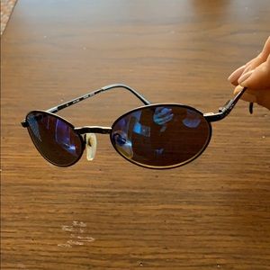 Revo retro small frame reflective blue sunnies